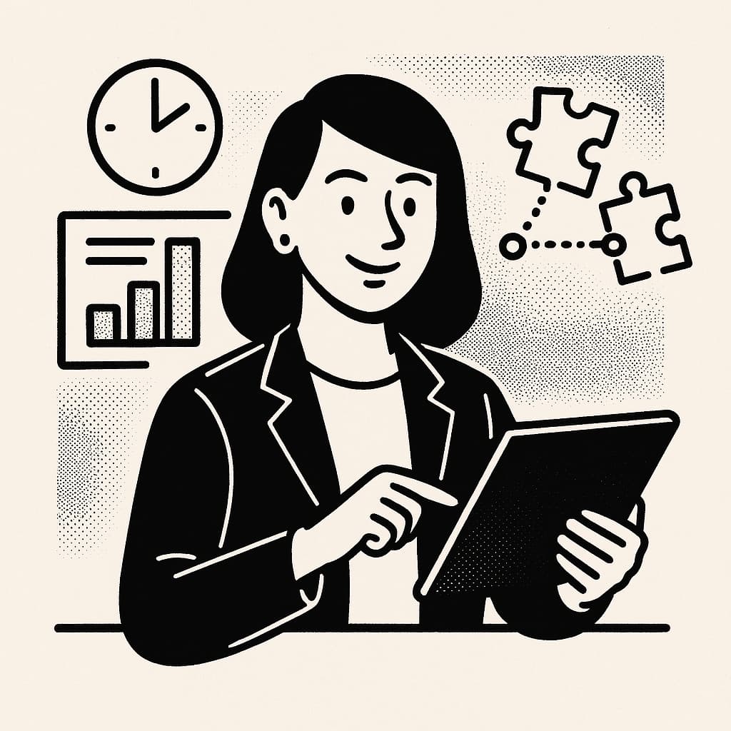 An ABA specialist working with smart solutions