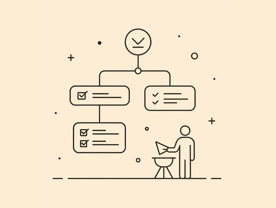 2025 ABA Billing Updates: Essential Guide for RBTs Line art illustration depicting key elements of 2025 ABA billing updates including flowchart for code revisions, checklist for compliance, and training icon, on a pastel sand background.
