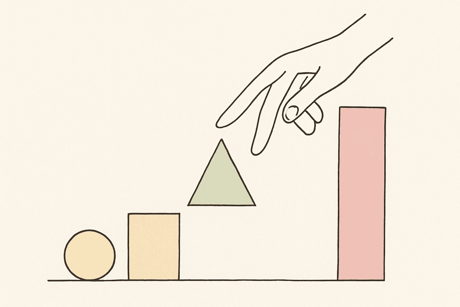 ABA Prompting Hierarchy & Prompt Fading: RBT How-To Guide with Examples A minimal illustration with a guiding hand leading upward along a series of stepped, abstract shapes representing a hierarchy.