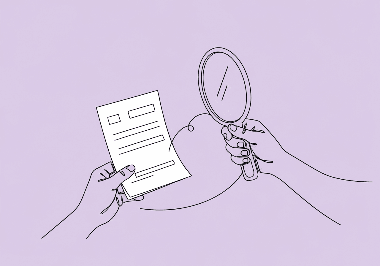 BST vs Performance Feedback Documentation: Key Differences Minimalist line art of two hands—one holding a paper, the other a mirror—visually contrasting BST vs Performance Feedback documentation complexities, highlighting the structured and dynamic nature of BCBA records.