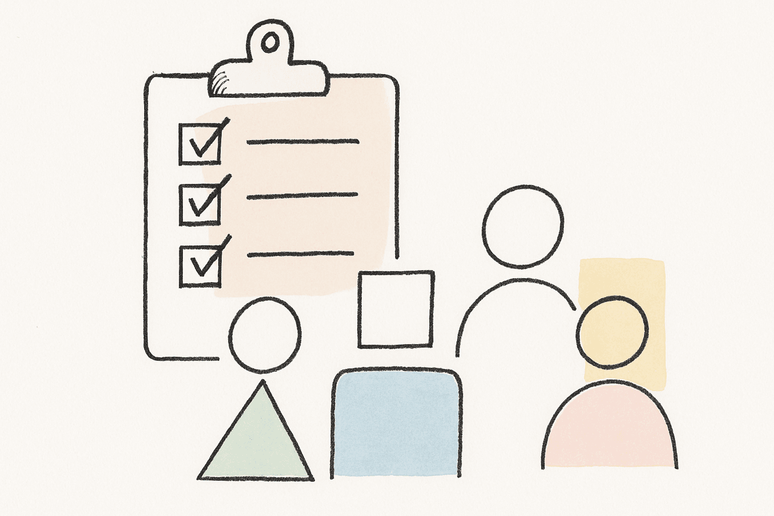 CPT Code 97153 ABA: Complete 2025 Billing Guide for RBTs & BCBAs Minimalist sketch-style illustration of a clipboard with simple people icons and checkboxes, evoking organized ABA billing documentation.