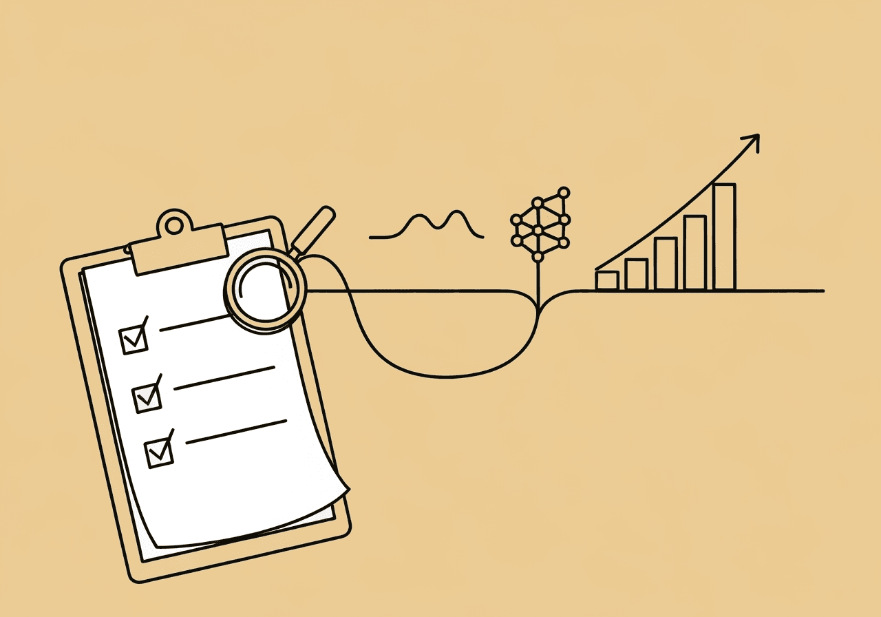 Essential Guide: Functional Analysis Documentation for BCBAs Minimalist line art for functional analysis documentation BCBA blog: an open clipboard transforms into a magnifying glass and three data visual elements, visually summarizing the core documentation steps for behavior analysts.