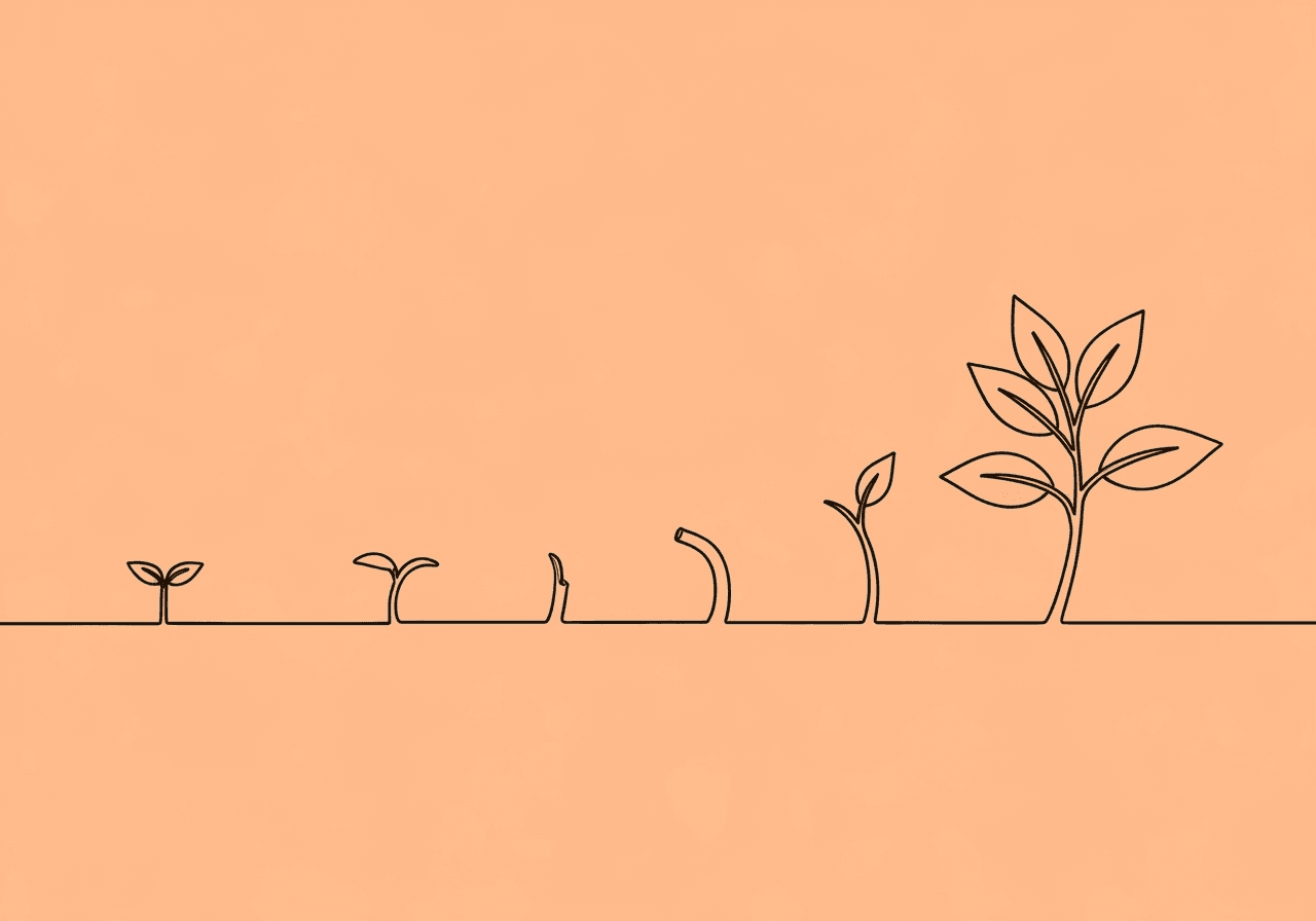 RBT Task List C-11: Shaping Procedures Guide Minimalist line art of a plant transforming from seedling to sapling symbolizes RBT Task List C-11 shaping procedures, illustrating the reinforcement of successive approximations toward a target behavior.